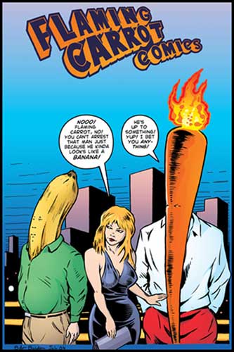 flaming carrot statue