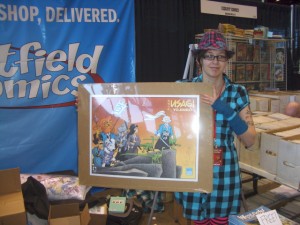 Amanda F. w/ Signed Usagi Yojimbo print