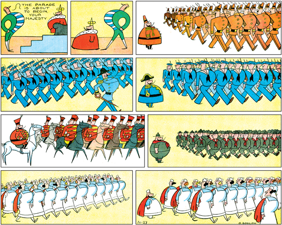 The Little King keeps up appearances. The Little King keeps up appearances.