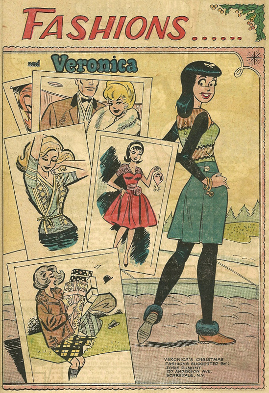 De Archie Série Gigante # 20 (meia Archie Natal).  Note-se que Dan DeCarlo está mais uma vez mostrando sua capacidade de produzir moda estilo de ilustração.