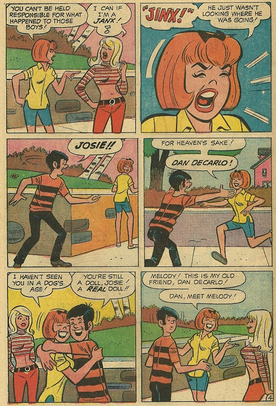 “Teenage” Dan DeCarlo meets Josie. From Josie #38, Dec. 1968