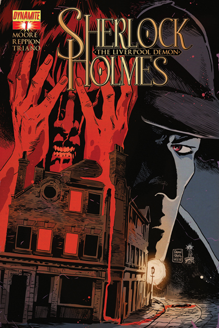 Sherlock Holmes: The Liverpool Demon #1 cover. Art by Francesco Francavilla.