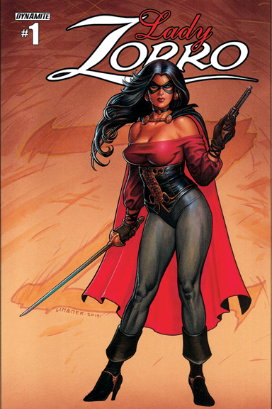 Lady Zorro #1 cover by Joseph Michael Linsner