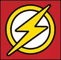 Image: Justice League Unlimited T-Shirt: Flash Symbol   (L)