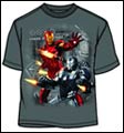 Image: Iron Man 2: Stark Defense Charcoal T-Shirt  (L)