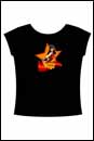 Image: Bettie Page in Orange Black T-Shirt  (M)