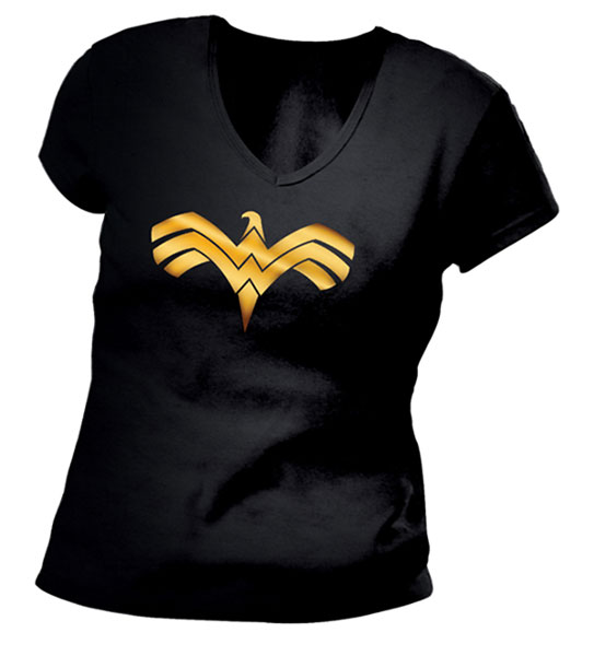 Image: Wonder Woman Metalix Symbol Womens T-Shirt  (L) - 