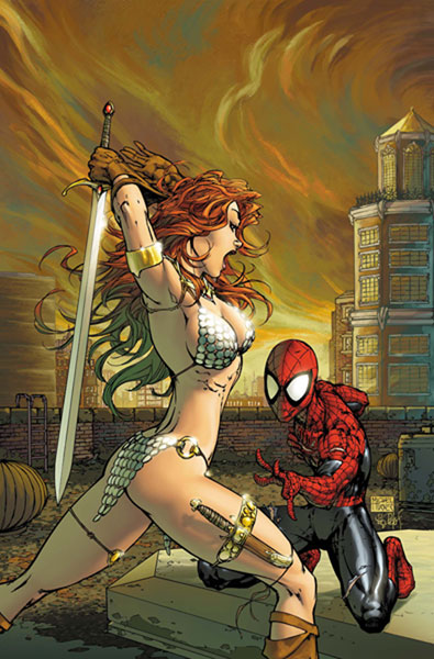 Image: Spider-Man / Red Sonja #2