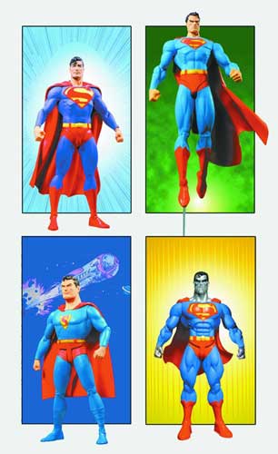  different 6” scale versions of Superman, including the Jim Lee Superman, 
