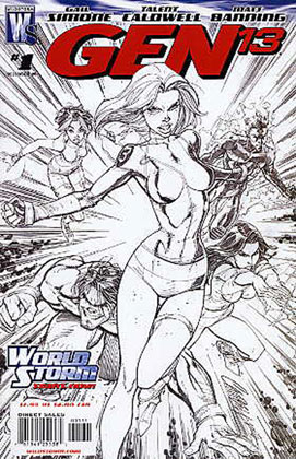 Image: Gen 13 #1 (J. Scott Campbell Sketch variant Cover B) - DC Comics