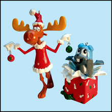 Image: Rocky and Bullwinkle Ornament Set 
