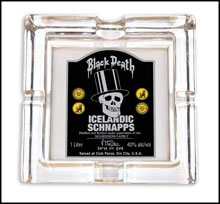 Image: Sin City Ashtray: Black Death Icelandic Schnapps  (glass)