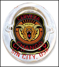 Image: Sin City Ashtray: Cerveza Chango  (glass)