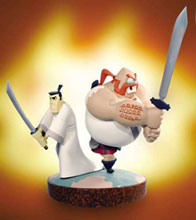 Image: Samurai Jack and Scotsman Statue 