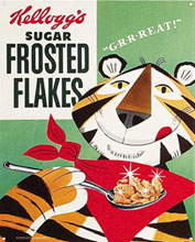 Image: Kellogg's Vintage Tin Sign: Tony the Tiger 