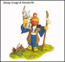 Image: Usagi Yojimbo Statue #2: Usagi and Katsuichi 