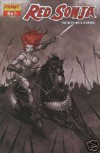 Image: Red Sonja #15 (McNiven Black & White incentive cover)