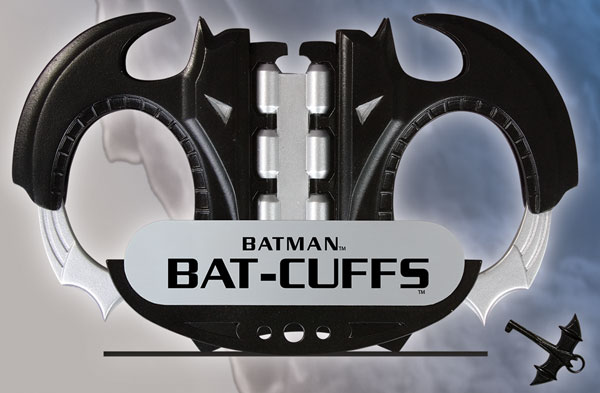 Image: JLA Trophy Room: Bat-Cuffs Prop Replica 
