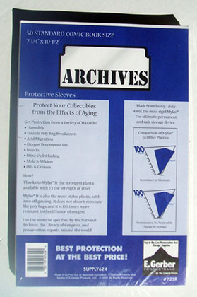 Image: Archives Sleeves: Standard Size  (50) (SUPPLY624) - 