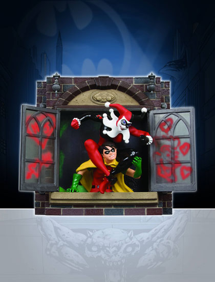 Image: Gotham City Stories Statue: Harley Quinn vs. Robin 