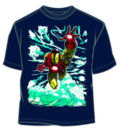 Image: Iron Man T-Shirt: Iron Rockets Navy  (M)
