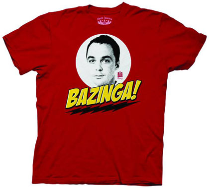 Image: Big Bang Theory T-Shirt: Bazinga [Red]  (M) - 