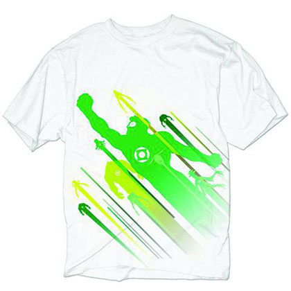 Image: Green Lantern: Green Silhouettes PX T-Shirt White  (M)