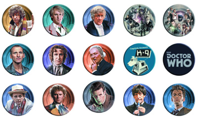 Image: Doctor Who: Classic 120-Piece Button Assortment  - Doctor Who