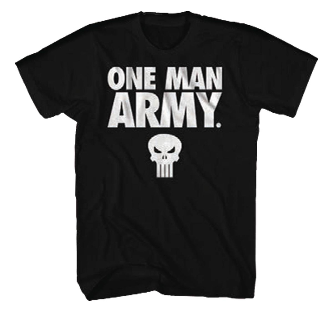 Image: Punisher T-Shirt: One Man Army [Black]  (L) - Mad Engine