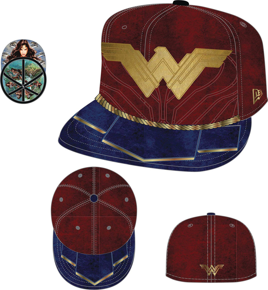 Image: DC 5950 Fitted Cap: Wonder Woman Symbol Size  (7 3/8) - New Era Cap Co