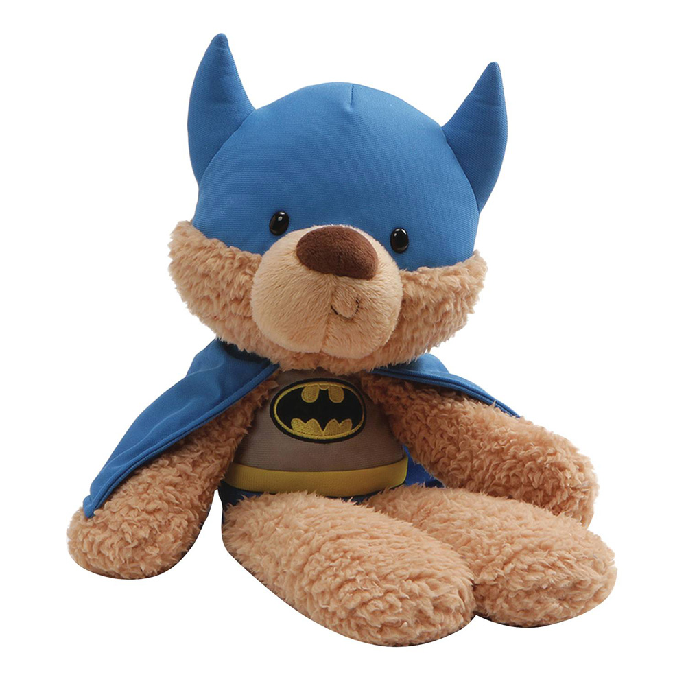 Image: Gund DC Fuzzy Bear Plush: Batman  (14-inch) - Gund
