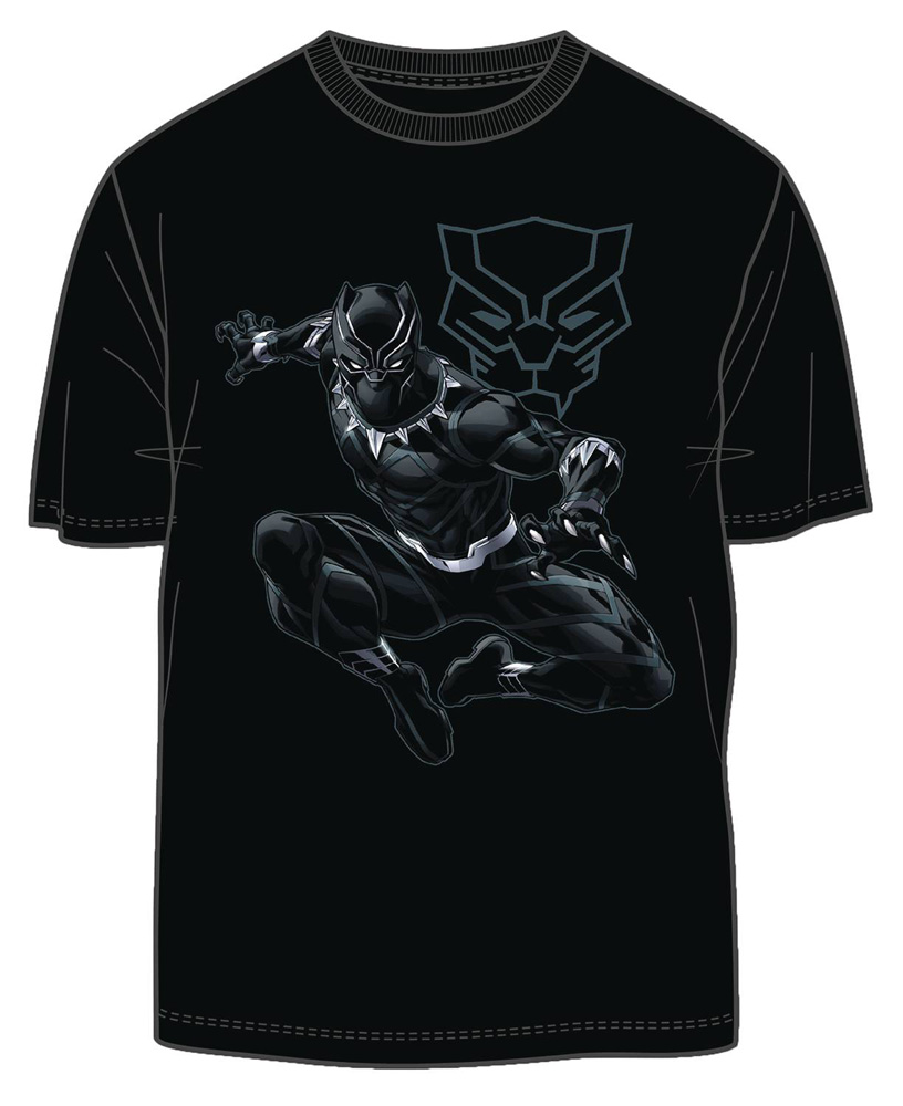 Image: Black Panther T-Shirt: Jungle Lord [Black]  (M) - Mighty Fine