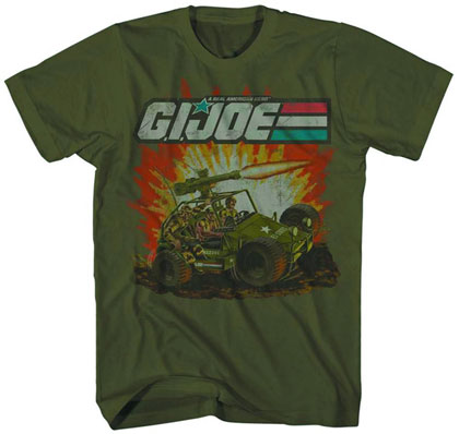 Image: G.I. Joe: G.I. Jeep Army T-Shirt Olive  (XL)