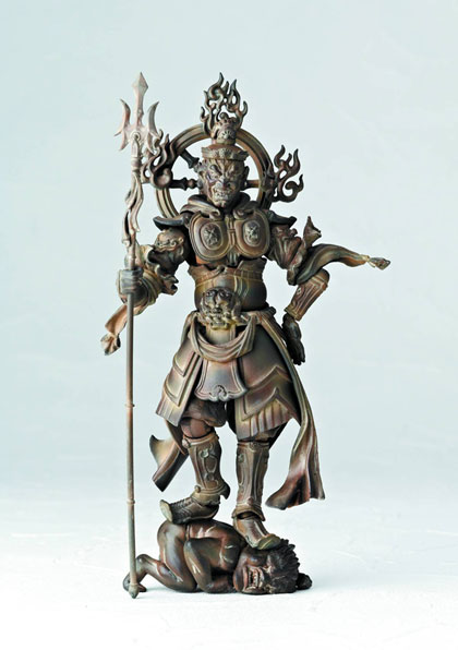 Image: Takeya Revoltech Figure: #005 Jikokuten  (wooden version)