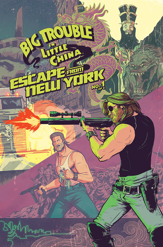 Big Trouble in Little China/Escape From New York Daniel Bayliss Snake Plissken cover.