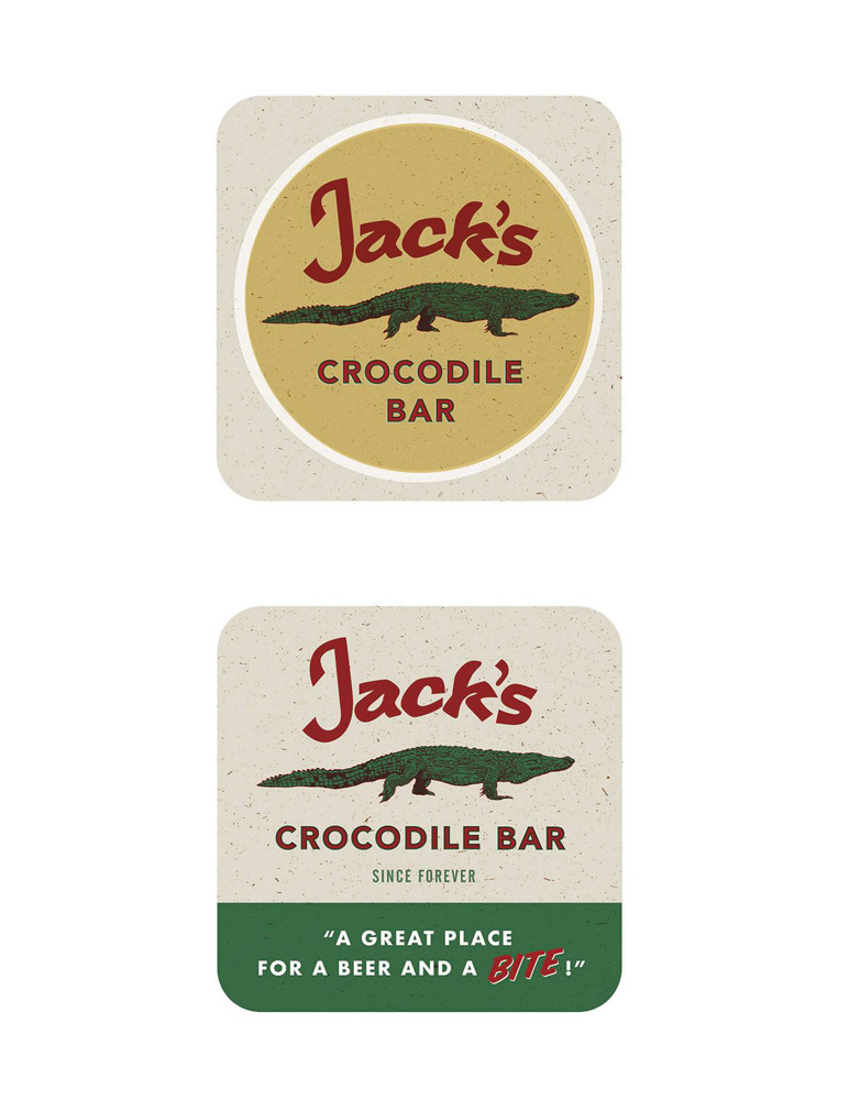 Image: American Gods Coaster Set: Jack's Crocodile Bar  - Dark Horse Comics