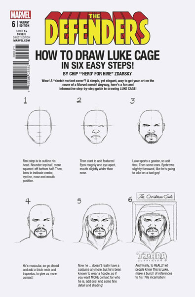Image: Defenders #6 (Legacy) (variant cover - Zdarsky How to Draw)  [2017] - Marvel Comics