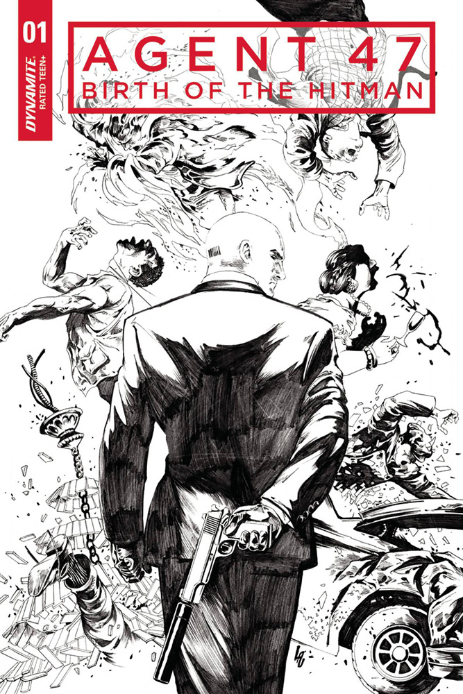 Image: Agent 47: Birth of the Hitman #1 (cover D incentive - Lau B&W) (10 Copy)  [2017] - Dynamite