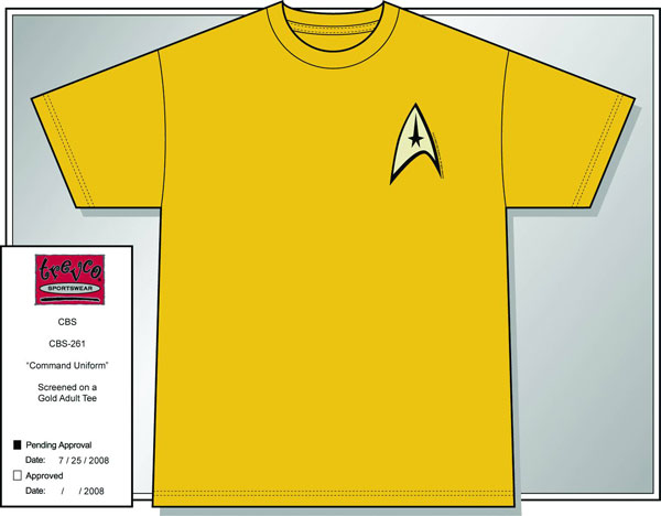 Image: Star Trek T-Shirt: Command Gold  (M) - 