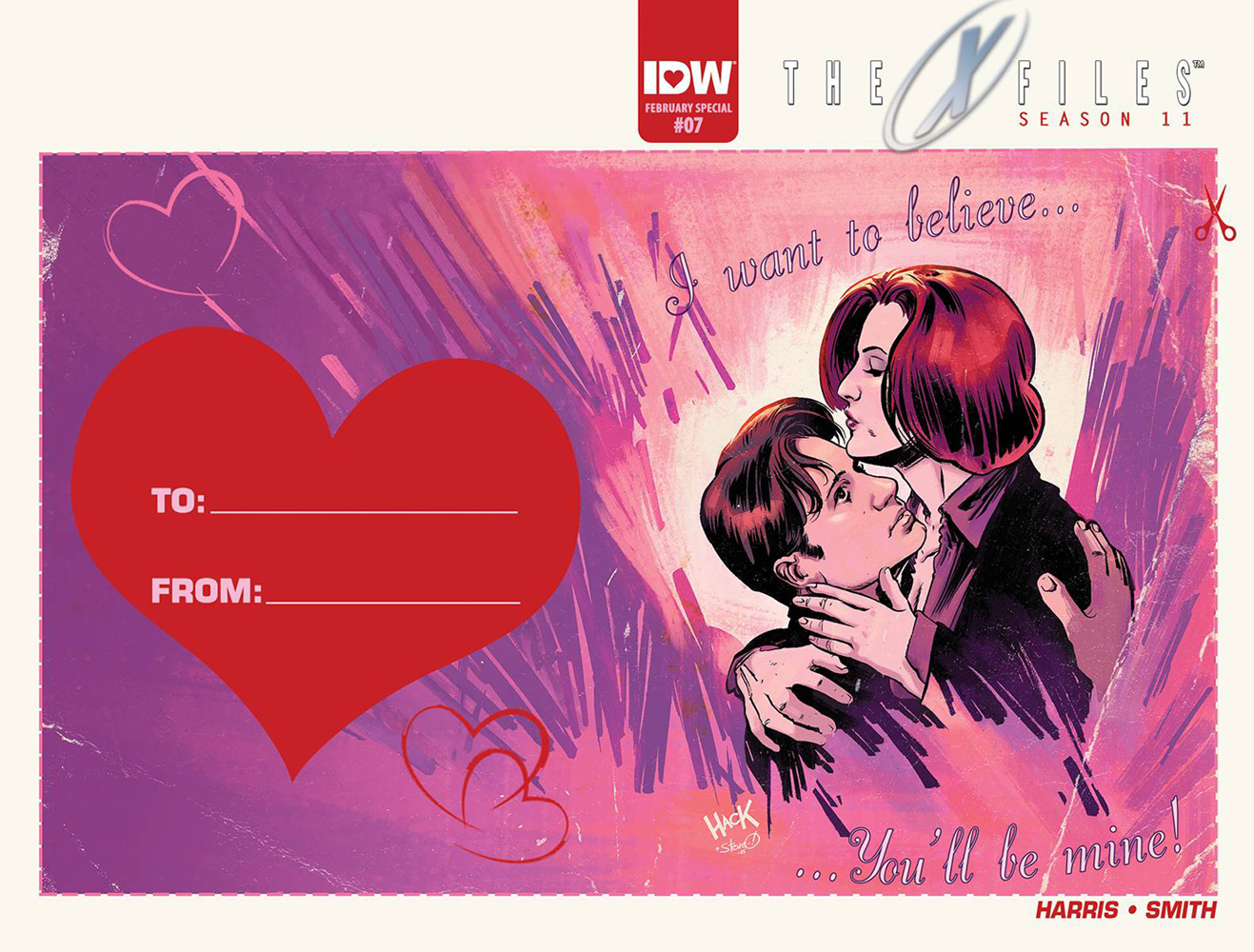 Image: X-Files: Season 11 #7 (Valentine subscription cover) - IDW Publishing