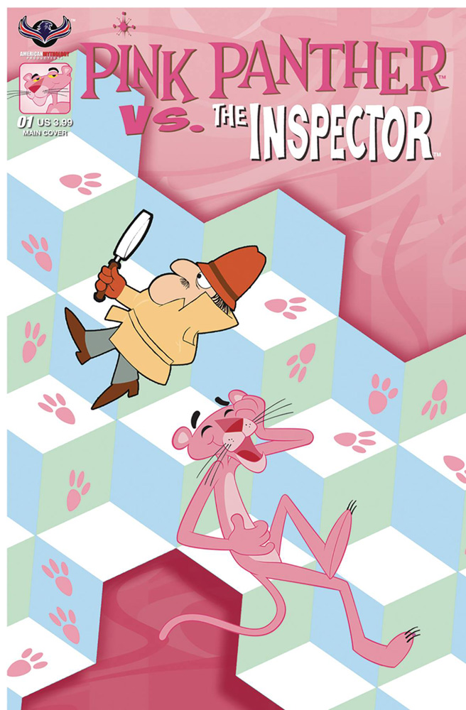 Image: Pink Panther vs. Inspector #1 (regular Which Way cover)  [2018] - American Mythology Productions