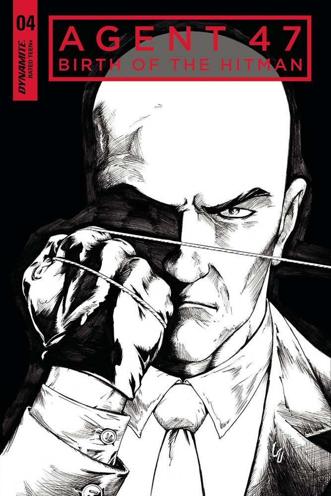 Image: Agent 47: Birth of Hitman #4 (cover C incentive - B&W) (10-copy)  [2018] - Dynamite