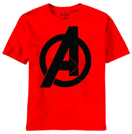 Image: Avengers Movie: Bold Logo PX T-Shirt [Red]  (L) - 