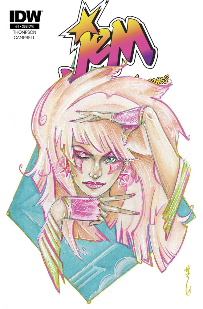 Jem and The Holograms #1 Subscription Cover by Sara Richards