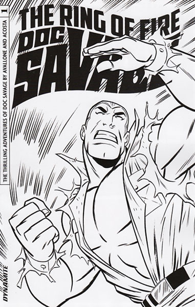 Image: Doc Savage: The Ring of Fire #1 (Anthony Marques b&w incentive cover - 01041)  [2017] - Dynamite