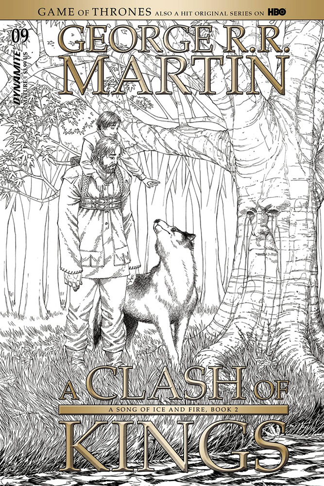 Image: George R. R. Martin's A Clash of Kings #9 (cover C incentive - Miller B&W) (10-copy)  [2018] - Dynamite