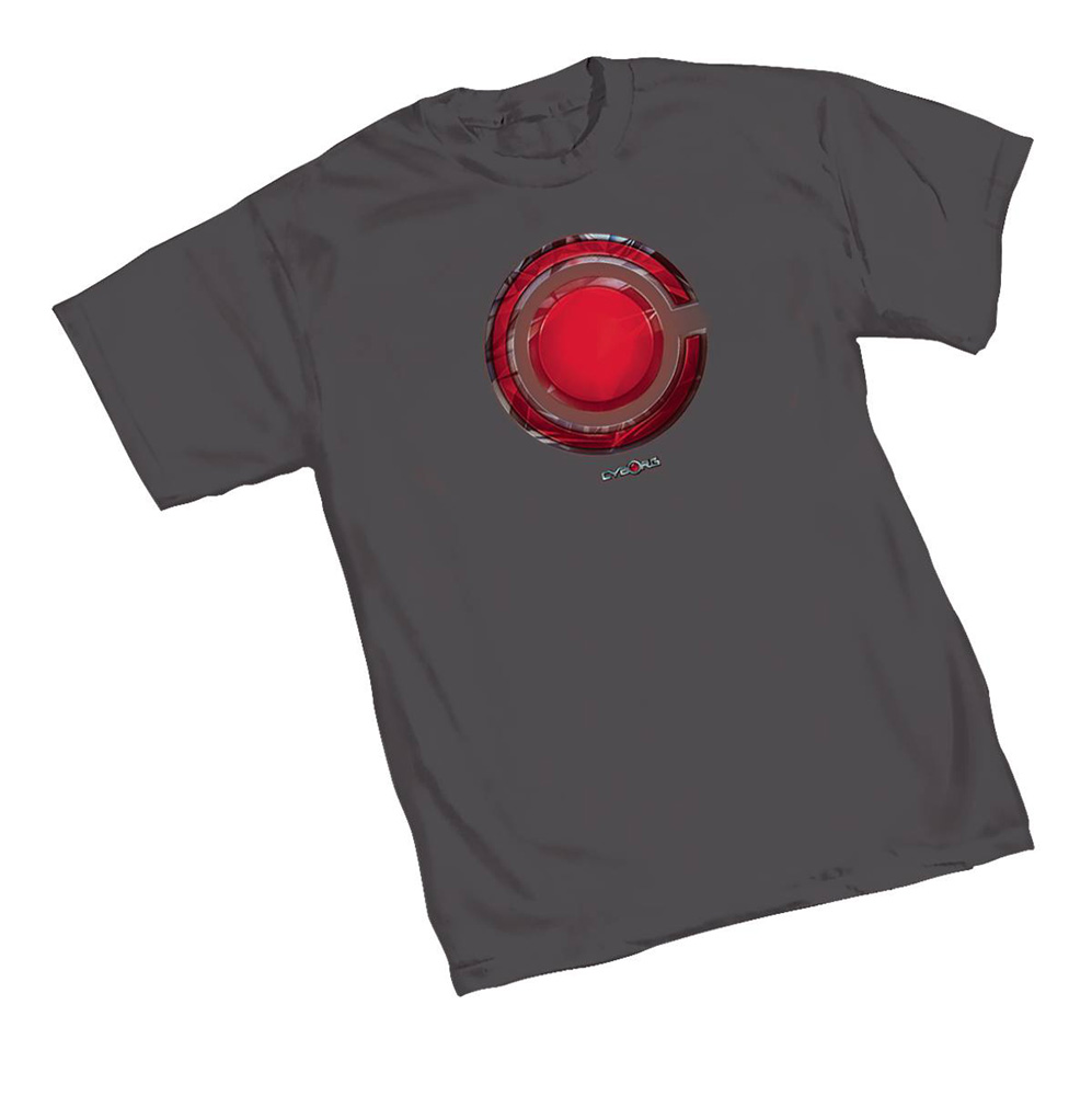 Image: Justice League T-Shirt: Cyborg Symbol II  (S) - Graphitti Designs