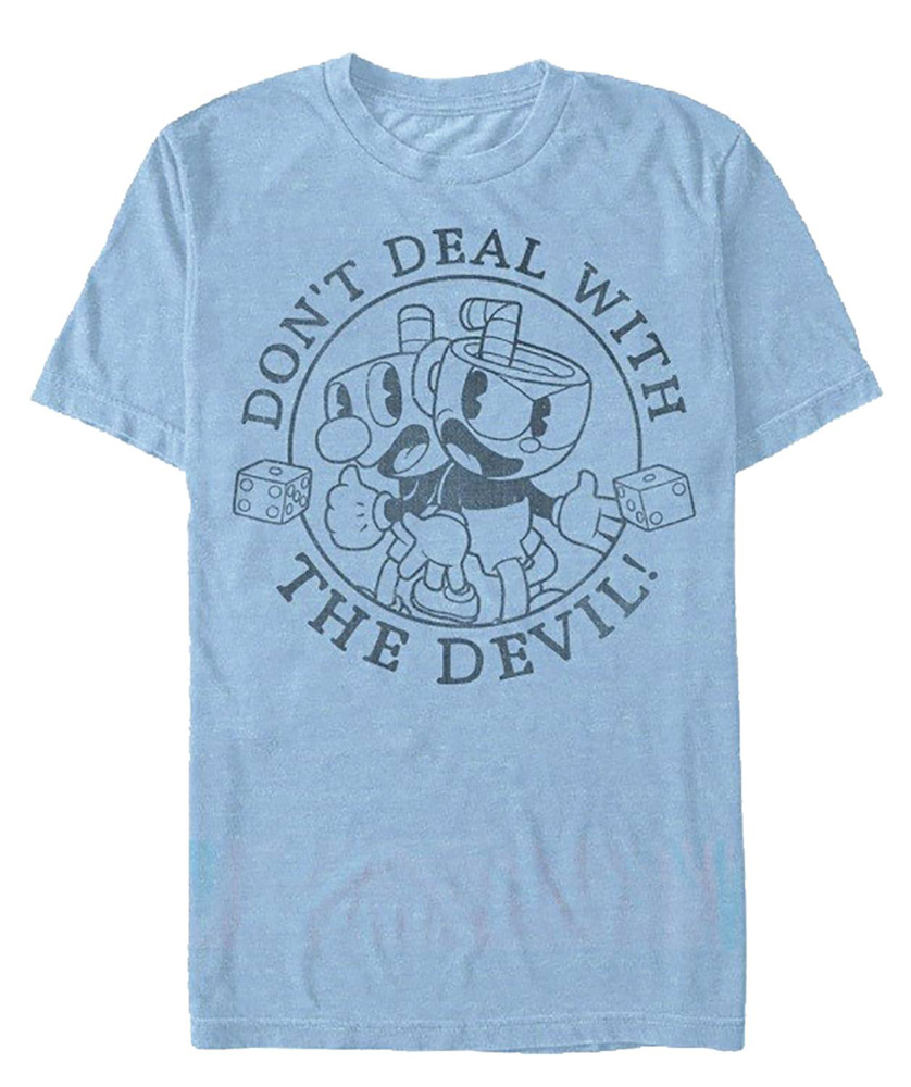Image: Cuphead T-Shirt: Deal One Light [Blue Heather]  (XL) - Fifth Sun