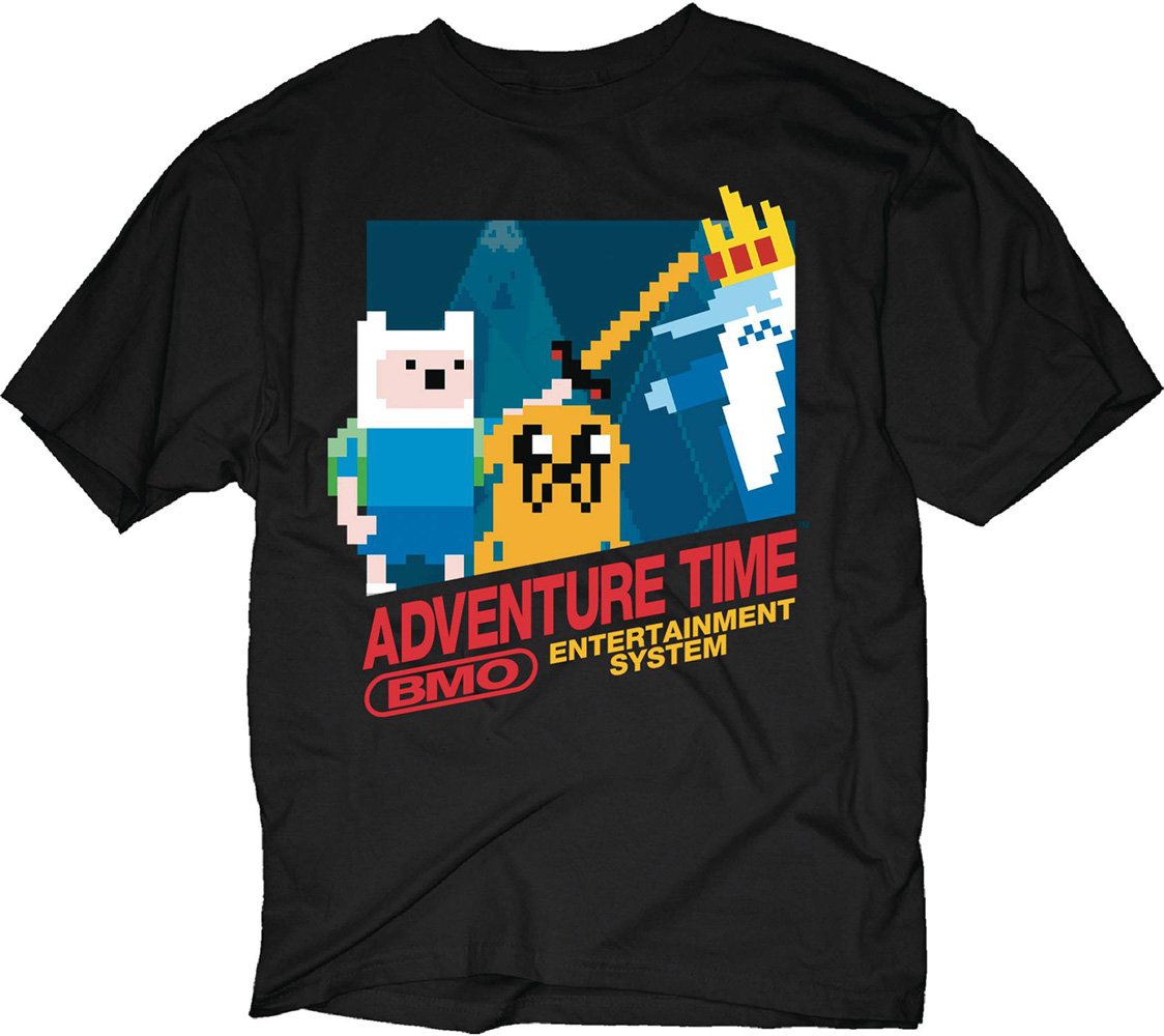 Image: Adventure Time T-Shirt: 8-Bit Adventure [Black]  (XL) - Changes