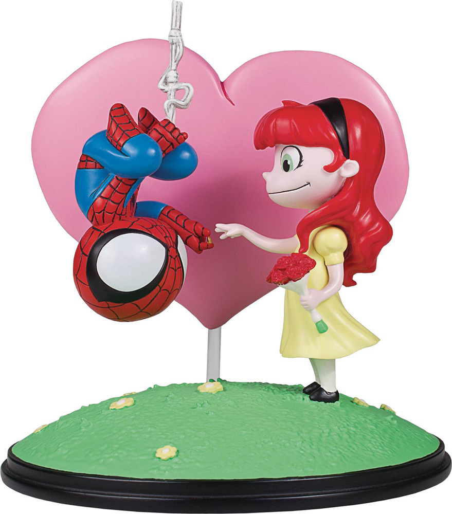 Image: Marvel Animated Style Statue: Spider-Man & Mary Jane  - Gentle Giant Studios